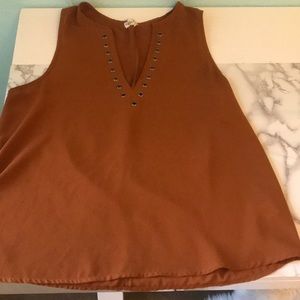 rayon amber orange tank